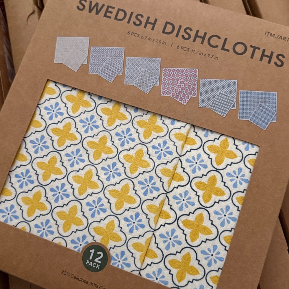 Swedish Dishcloths with Fox Design- assortment colors